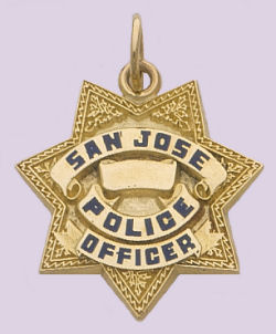 San Jose Police Department Star Badge Pendant