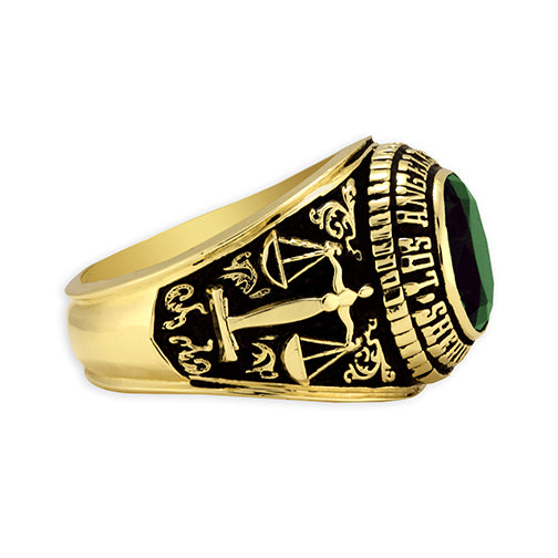 LACSD Classic Badge Ring With Gemstone