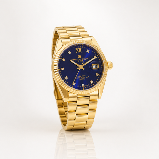 Charles Hubert Gold-Plated Stainless Steel Quartz Watch