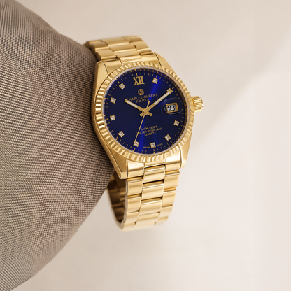 Charles Hubert Gold-Plated Stainless Steel Quartz Watch